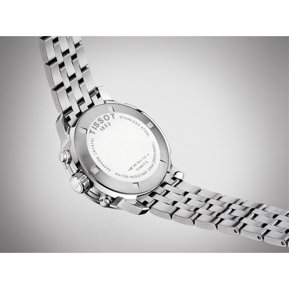 TISSOT PRC 200 Chronograph Black Dial 42mm Silver Stainless Steel Bracelet T114.417.11.057.00 - 6