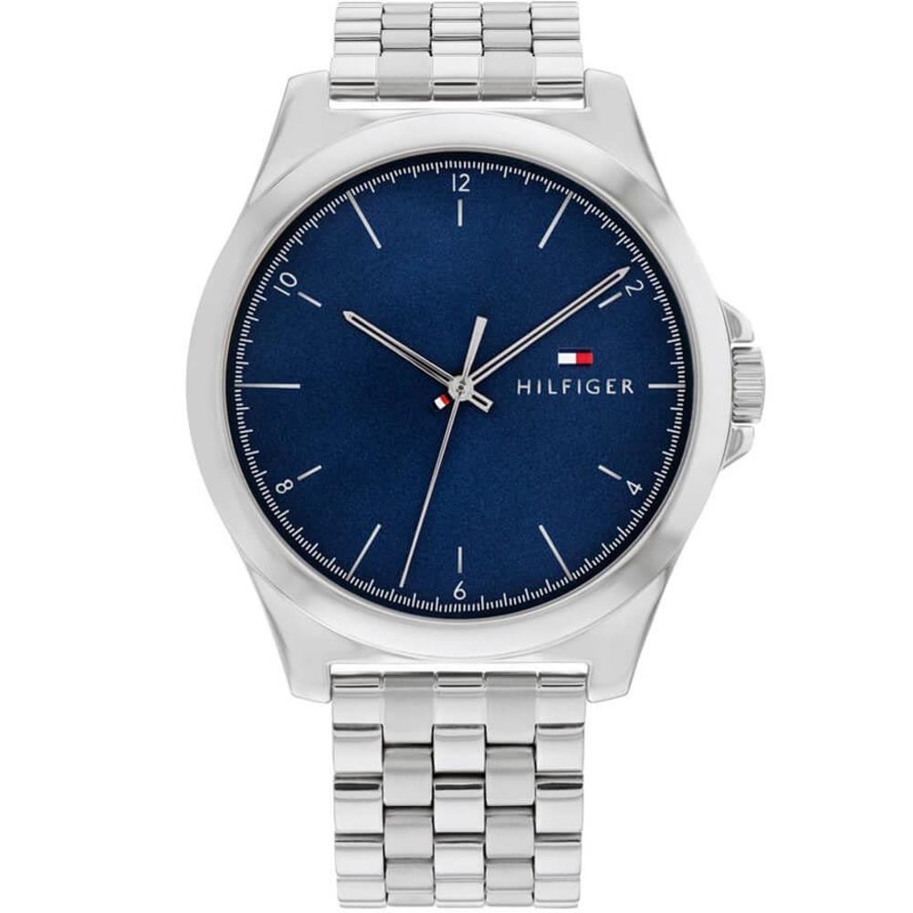 TOMMY HILFIGER Norris Blue Dial 42mm Silver Stainless Steel Bracelet 1710630