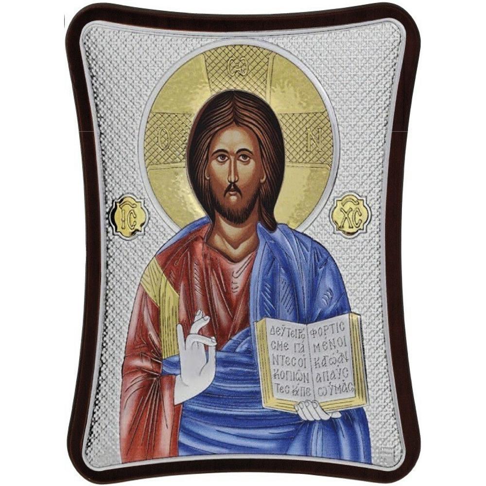 SILVER ICON Christ (8.5cm x 10cm) MA-E1407-3XC