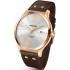 TW STEEL Three Hands 45mm Rose Gold Stainless Steel Brown Leather Strap TW1304 - 0