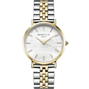 ROSEFIELD The Upper East Side White Pearl Dial 33mm Two Tone Gold Stainless Steel Bracelet UWDSSG-U30 - 23439