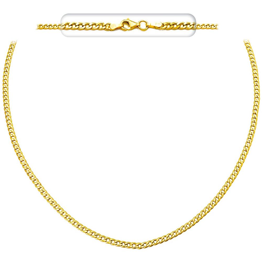 CHAIN Gourmet Hollow 50cm K14 Yellow Gold V-GK80K.50