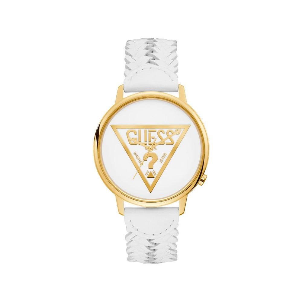 GUESS Three Hands 42mm Gold Stainless Steel Bracelet V1001M4