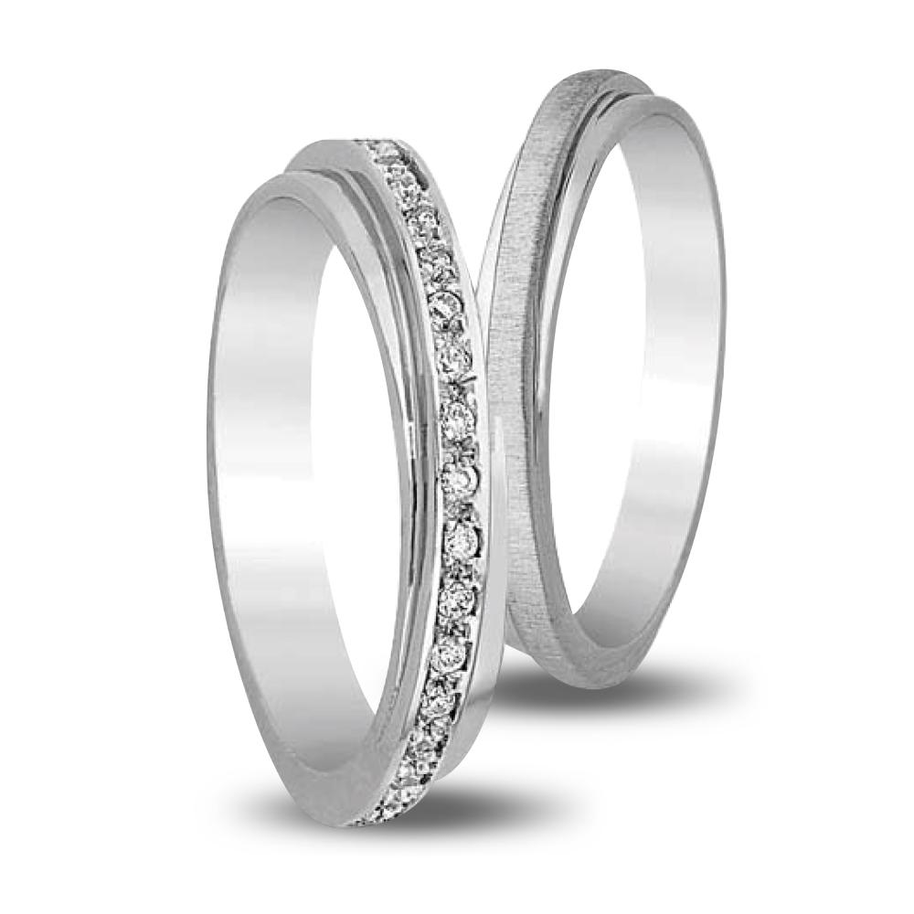 VERES4EVER Collection Wedding Rings White Gold V5002CZ