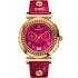VERSACE Vanity Chronograph 41mm Rose Gold Stainless Steel Red Leather Strap VA9040013 - 0