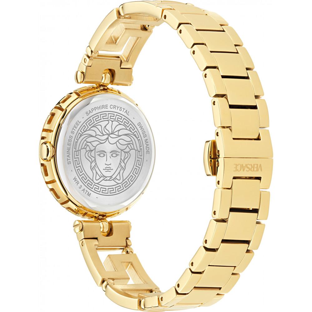 VERSACE Medusa Jewel Black Dial 34mm Gold Stainless Steel Bracelet VE0B00525