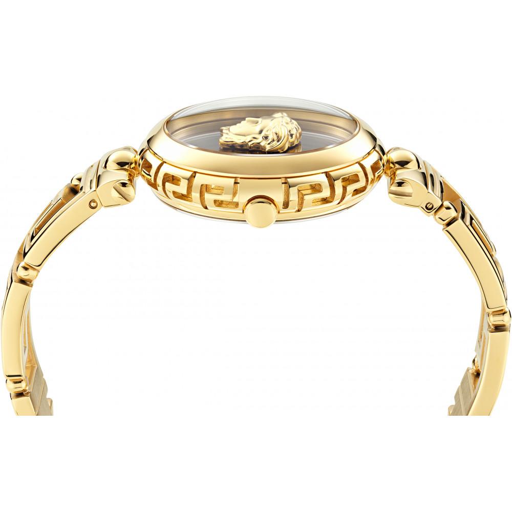 VERSACE Medusa Jewel Black Dial 34mm Gold Stainless Steel Bracelet VE0B00525