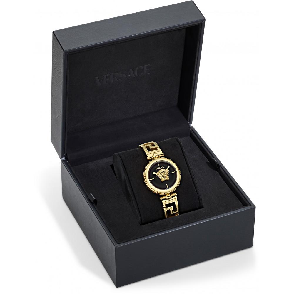 VERSACE Medusa Jewel Black Dial 34mm Gold Stainless Steel Bracelet VE0B00525