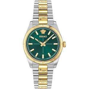 VERSACE Millenyium Lady Green Sunray Dial 32mm Two Tone Gold Stainless Steel Bracelet VE0E00425 - 61636
