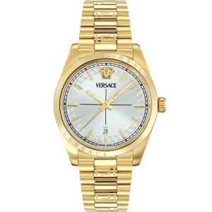 VERSACE Millenyium Gent Silver Dial 40mm Gold Stainless Steel Bracelet VE0G00625 - 61442