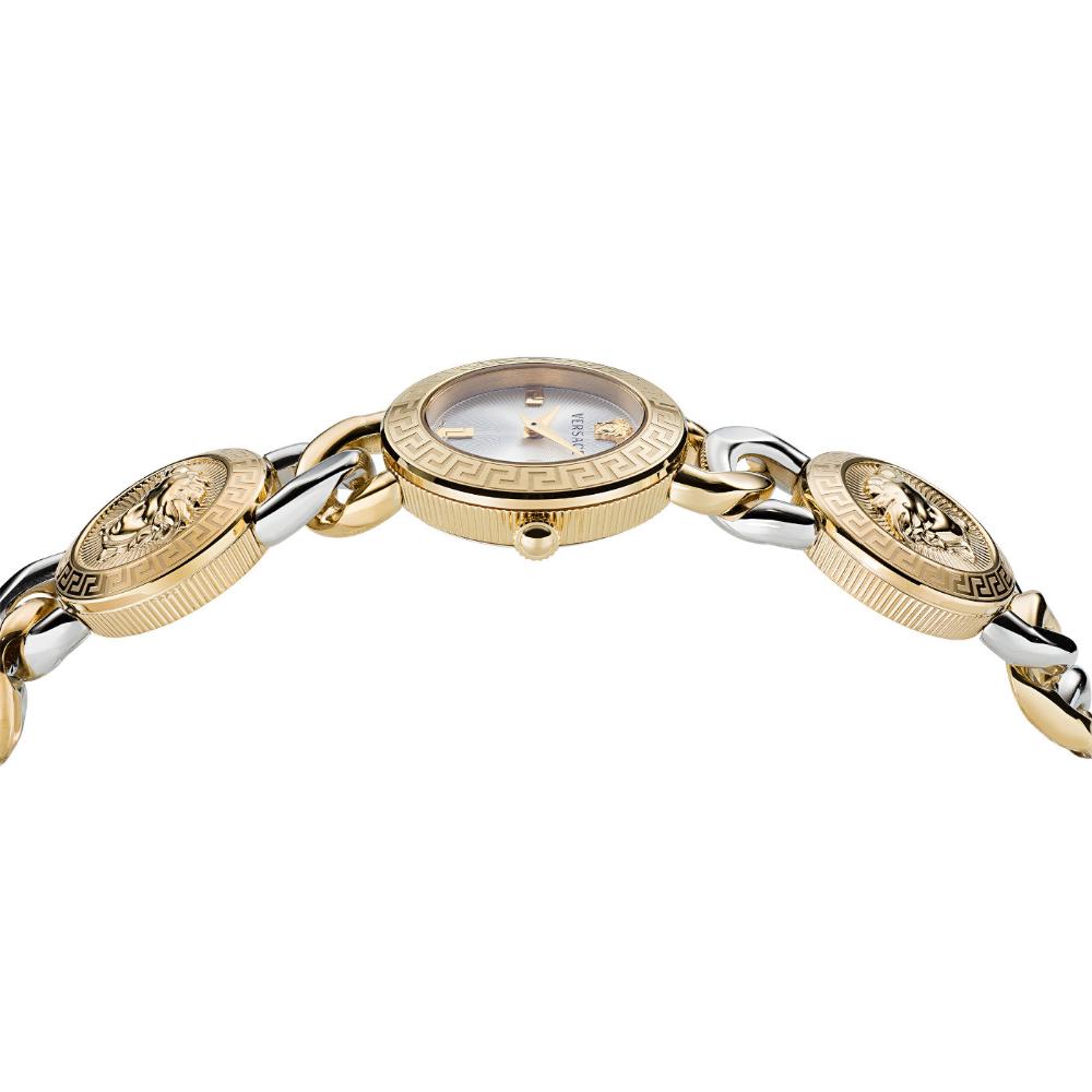 VERSACE Stud Icon 26mm Silver & Gold Stainless Steel Bracelet VE3C00122
