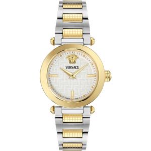 VERSACE Greek White Dial 35mm Two Tone Gold Stainless Steel Bracelet VE5B00325 - 61629