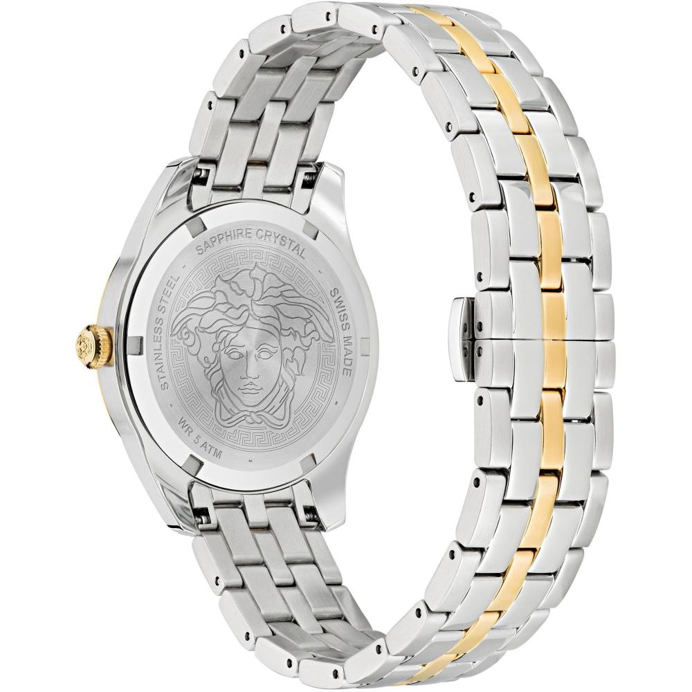 VERSACE Greca Time 35mm Silver & Gold Stainless Steel Bracelet VE6C00523