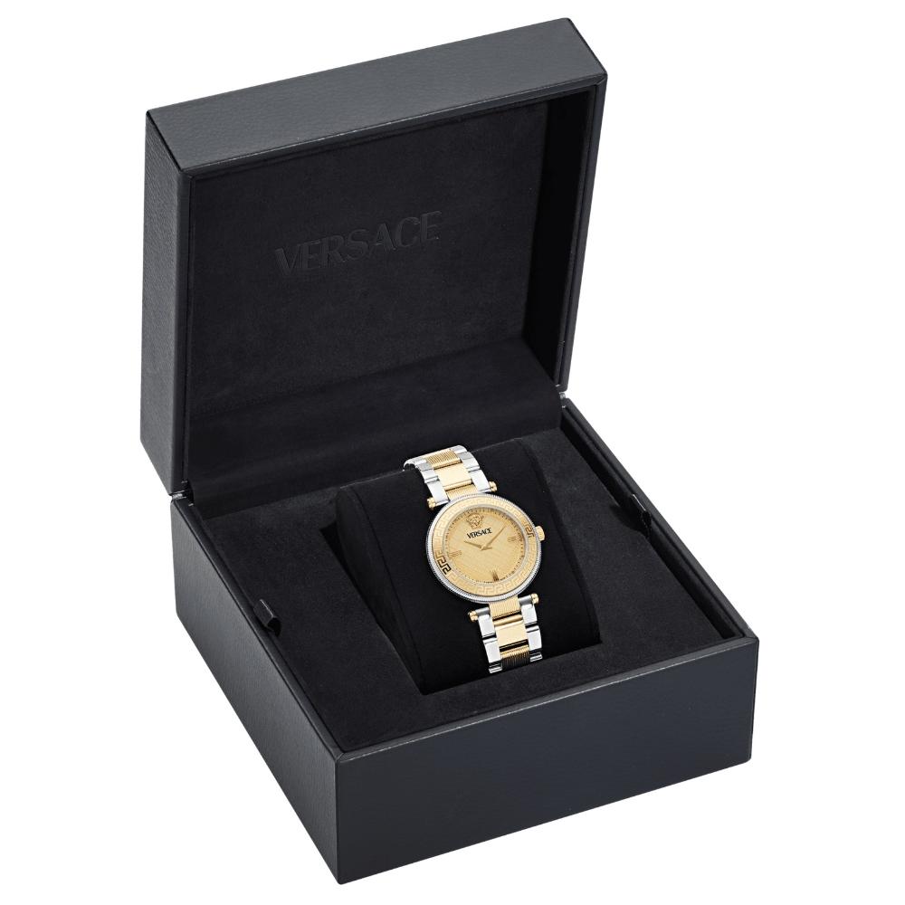 VERSACE Reve Gold Dial 35mm Two Tone Gold Stainless Steel Bracelet VE8B00324