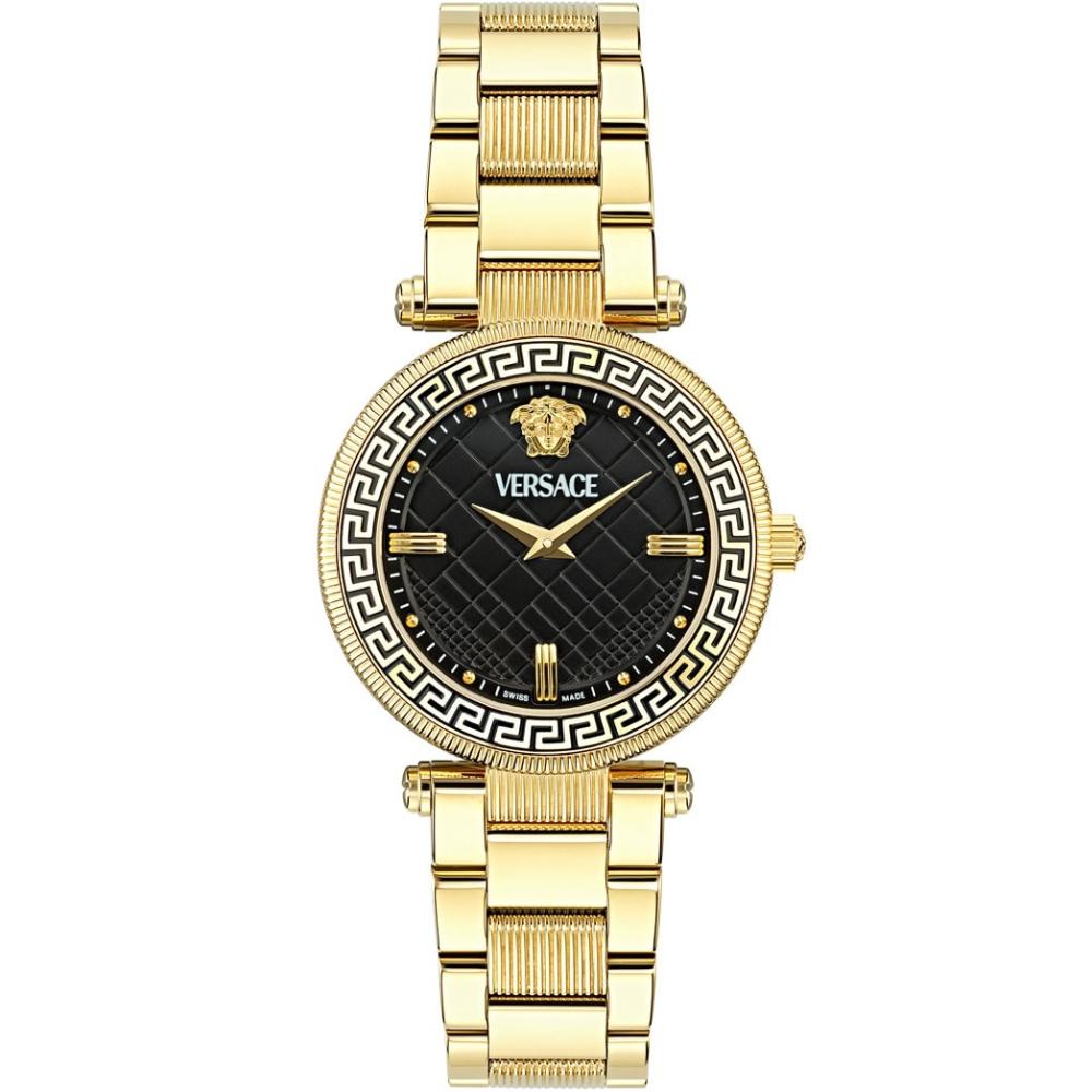 VERSACE Reve Black Dial 35mm Gold Stainless Steel Bracelet VE8B00624