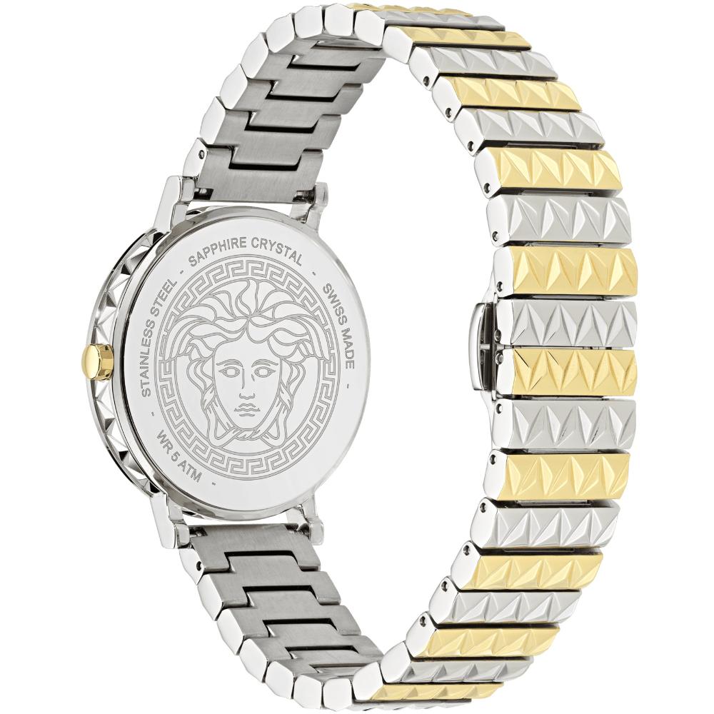 VERSACE Daedalus Green Dial 35mm Two Tone Gold Stainless Steel Bracelet VE9A00424