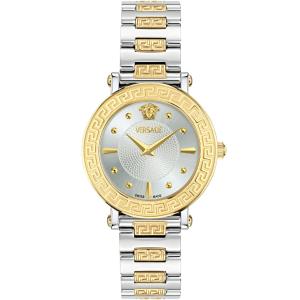 VERSACE Greca Sphere Silver Dial 35mm Two Tone Gold Stainless Steel Bracelet VE9C00524 - 50068