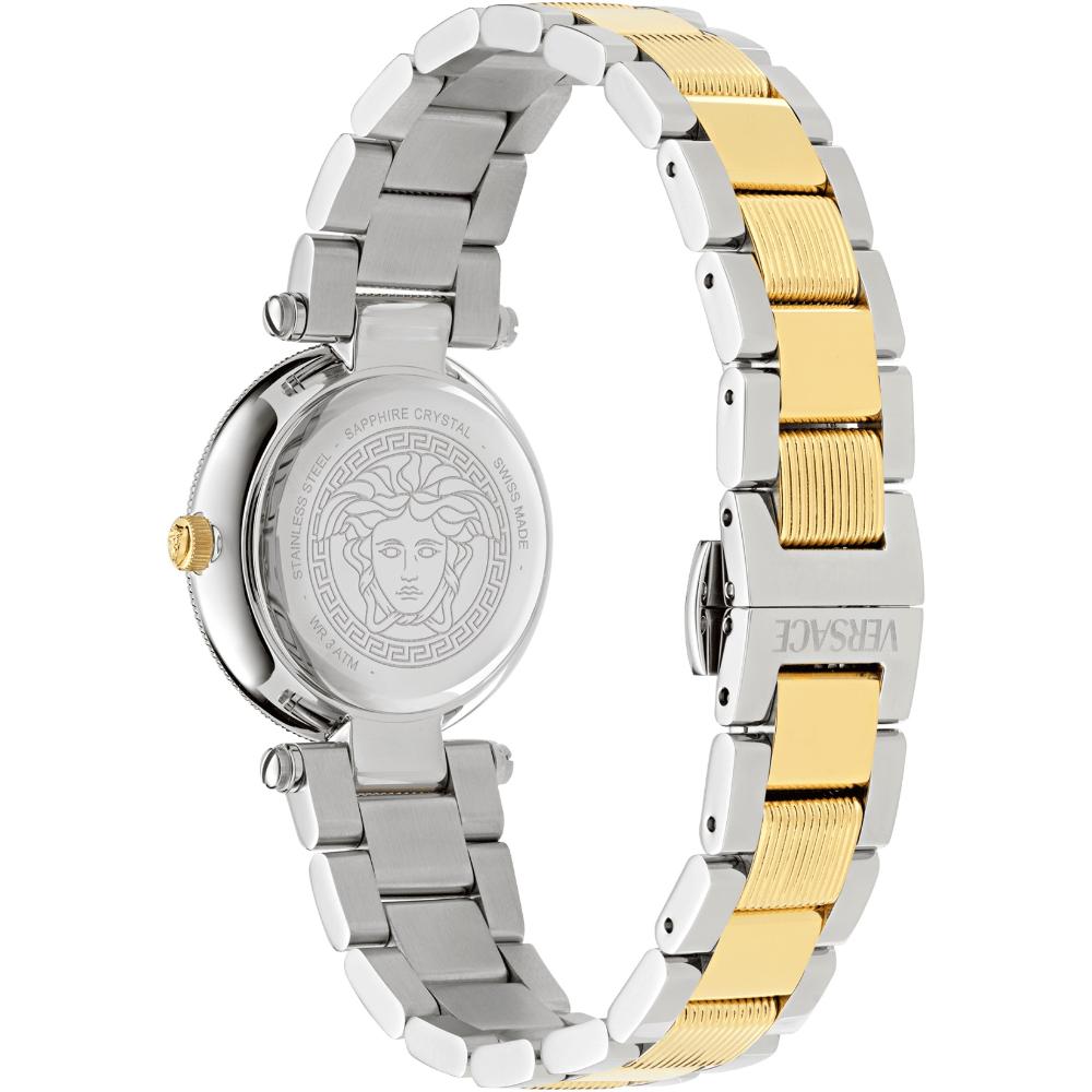 VERSACE Revive Petite Green Dial 30mm Two Tone Gold Stainless Steel Bracelet VEBFA0324