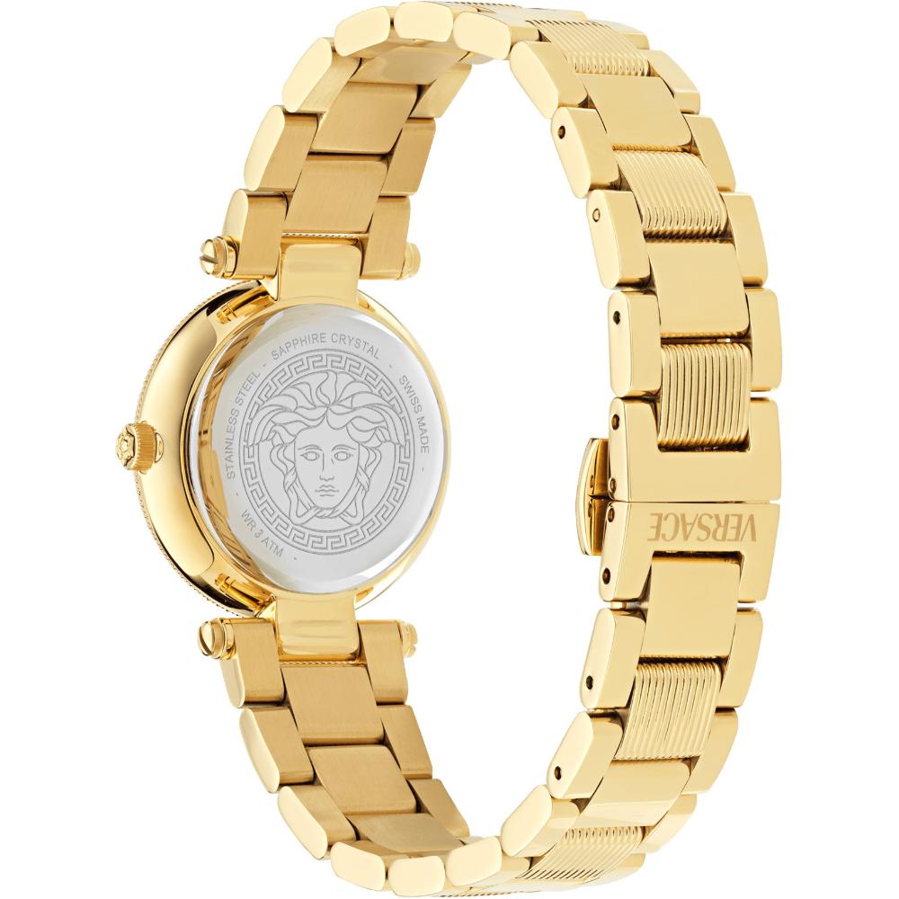 VERSACE Revive Petite Black Dial 30mm Gold Stainless Steel Bracelet VEBFA0424