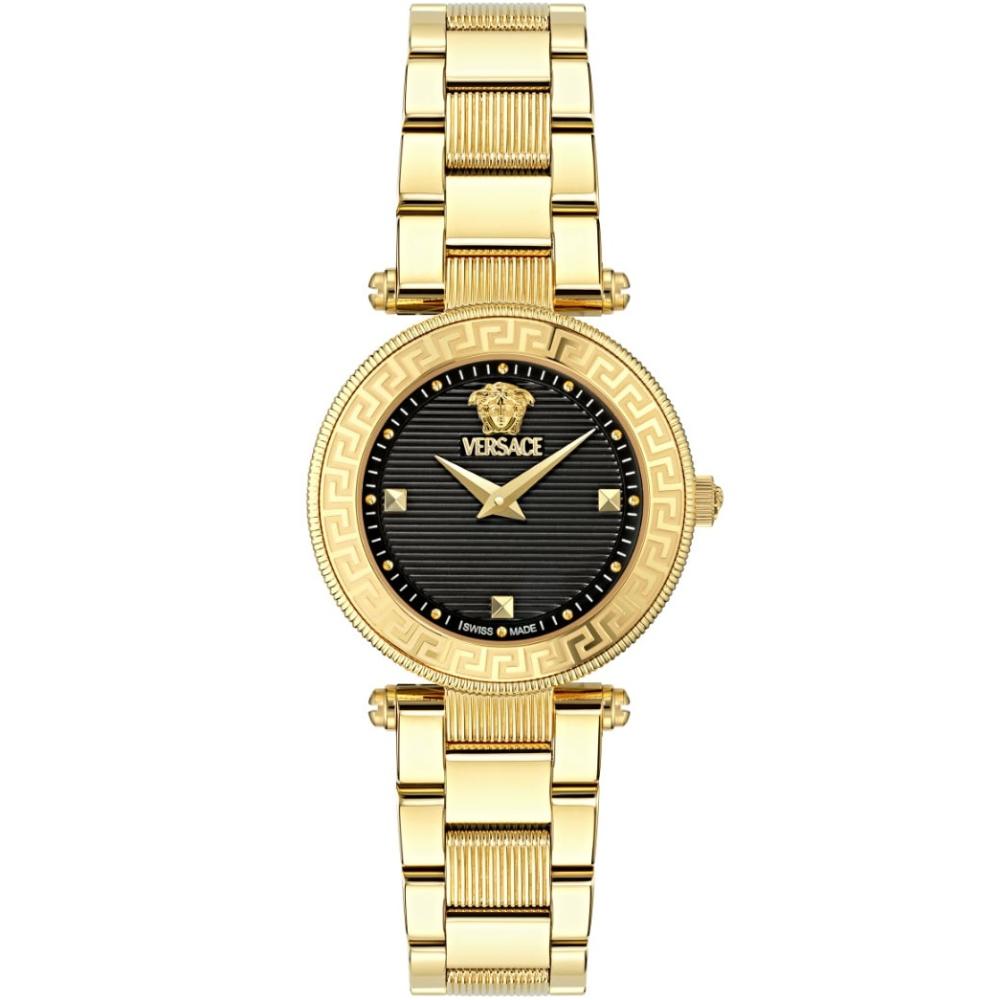 VERSACE Revive Petite Black Dial 30mm Gold Stainless Steel Bracelet VEBFA0424