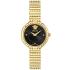 VERSACE Greca Goddess Petite Black Dial 28mm Gold Stainless Steel Bracelet VEDFA0524 - 0