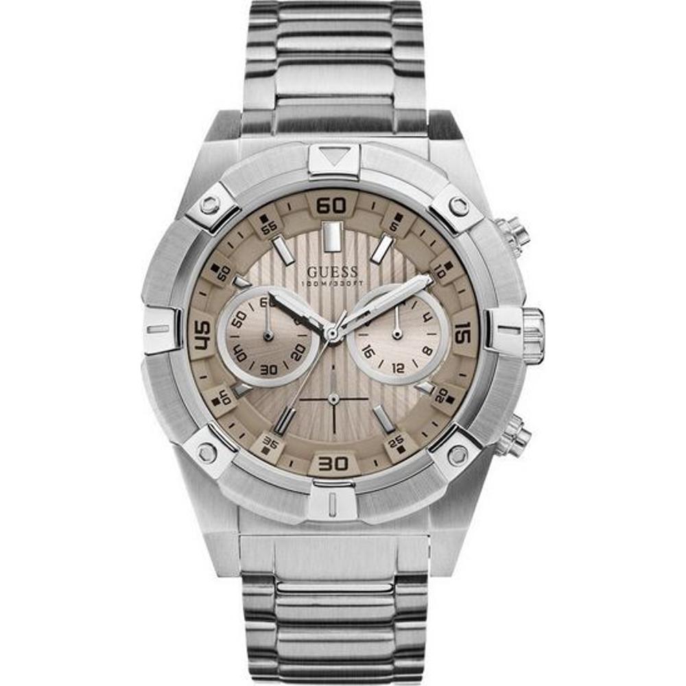 GUESS Jolt Chronograph 47mm Silver Stainless Steel Bracelet W0377G1