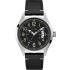 GUESS Dakota Three Hands 44mm Silver Stainless Steel Black Leather Strap W1102G1 - 0