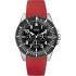 GUESS Rogue Multifunction 46mm Silver Stainless Steel Red Silicon Strap W90077G1 - 0