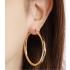 BRONZALLURE Golden Hoop Earrings Yellow Gold WSBZ00311Y.Y - 2