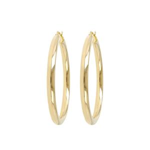 BRONZALLURE Golden Hoop Earrings Yellow Gold WSBZ00311Y.Y - 46578