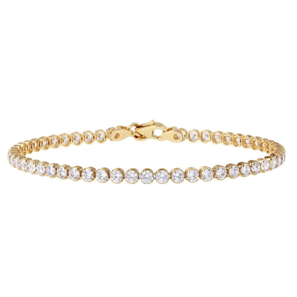 BRONZALLURE Yellow Gold Tennis Bracelet with Cubic Zirconia WSBZ00576Y.WY