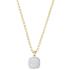 BRONZALLURE Yellow Gold Necklace with Pavé Square Pendant and Zirconia WSBZ00617Y.Y - 0