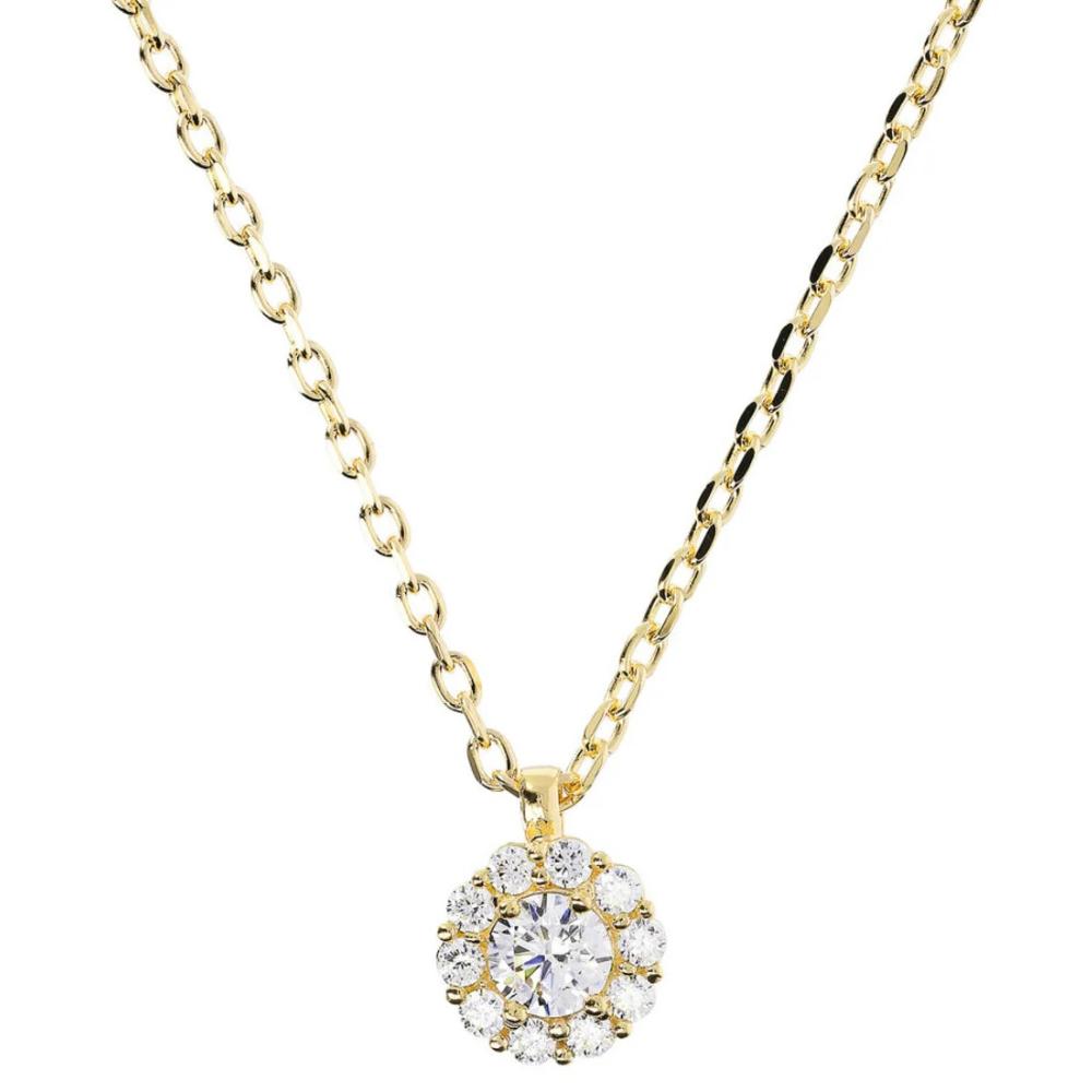 BRONZALLURE Altissima Necklace and Pendant Yellow Gold with Zirconia WSBZ01044Y.Y