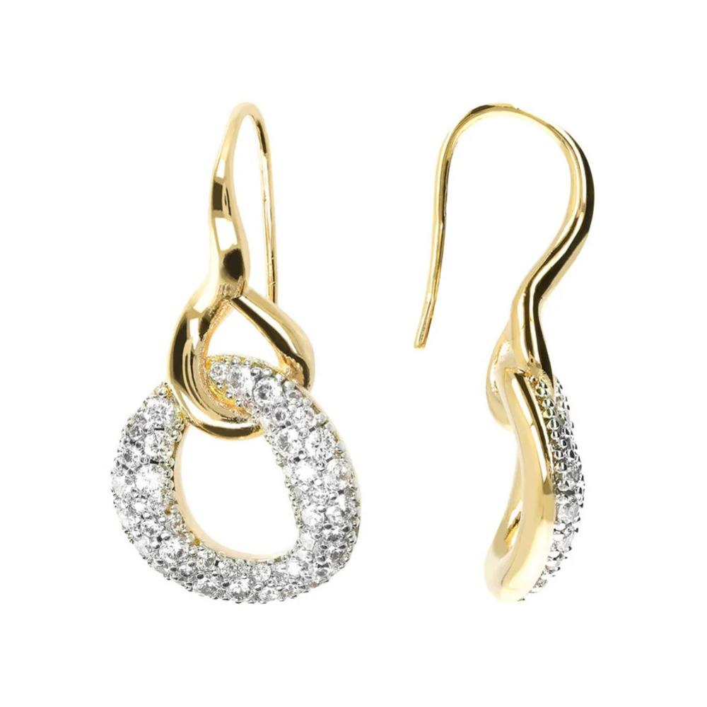 BRONZALLURE Yellow Gold Pendant Earrings with Cubic Zirconia WSBZ01208Y.Y