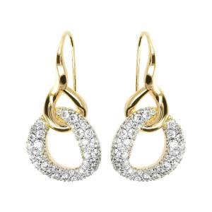 BRONZALLURE Yellow Gold Pendant Earrings with Cubic Zirconia WSBZ01208Y.Y - 44671