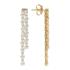 BRONZALLURE Yellow Gold Tennis Double Earrings with Cubic Zirconia WSBZ01589Y.Y - 1