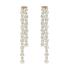 BRONZALLURE Yellow Gold Tennis Double Earrings with Cubic Zirconia WSBZ01589Y.Y - 0