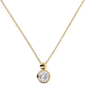 BRONZALLURE Yellow Gold Necklace with Light Point Pendant in Cubic Zirconia WSBZ01805Y.Y - 44607