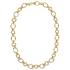 BRONZALLURE Yellow Gold Rolo Chain Necklace with Pavé Elements with Cubic Zirconia WSBZ01847Y.W - 1