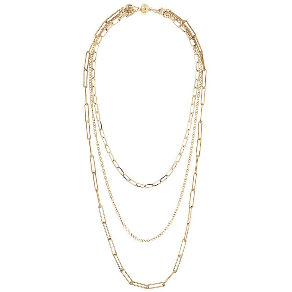 BRONZALLURE Yellow Gold Multistrand Necklace WSBZ01965Y.Y