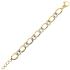 BRONZALLURE Yellow Gold Oval Links Bracelet and Pavé Elements with Cubic Zirconia WSBZ02014Y.Y - 1