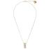 BRONZALLURE Yellow Gold Necklace with with Double Wave Pendant and Zirconia WSBZ02061Y.WY - 1