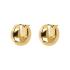 BRONZALLURE Yellow Gold Bold Huggies Hoop Earrings WSBZ02178Y.YG - 0