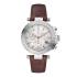 GUESS COLLECTION Chronograph 40mm Silver Stainless Steel Brown Leather Strap X58005G1S - 0