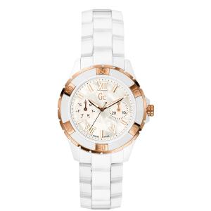 GUESS COLLECTION Sport Class XL-S Glam Multifunction 36mm White Ceramic Bracelet X69003L1S - 2944