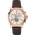 GUESS COLLECTION Luxury Chronograph 42mm Gold Stainless Steel Brown Leather Strap Y08006G1 - 0