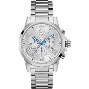 GUESS COLLECTION Luxury Chronograph 42mm Silver Stainless Steel Bracelet Y08007G1 - 4718