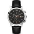 GUESS COLLECTION Luxury Chronograph 44mm Silver Stainless Steel Black Leather Strap Y27001G2 - 0
