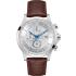 GUESS COLLECTION Luxury Chronograph 44mm Silver Stainless Steel Brown Leather Strap Y27002G2 - 0