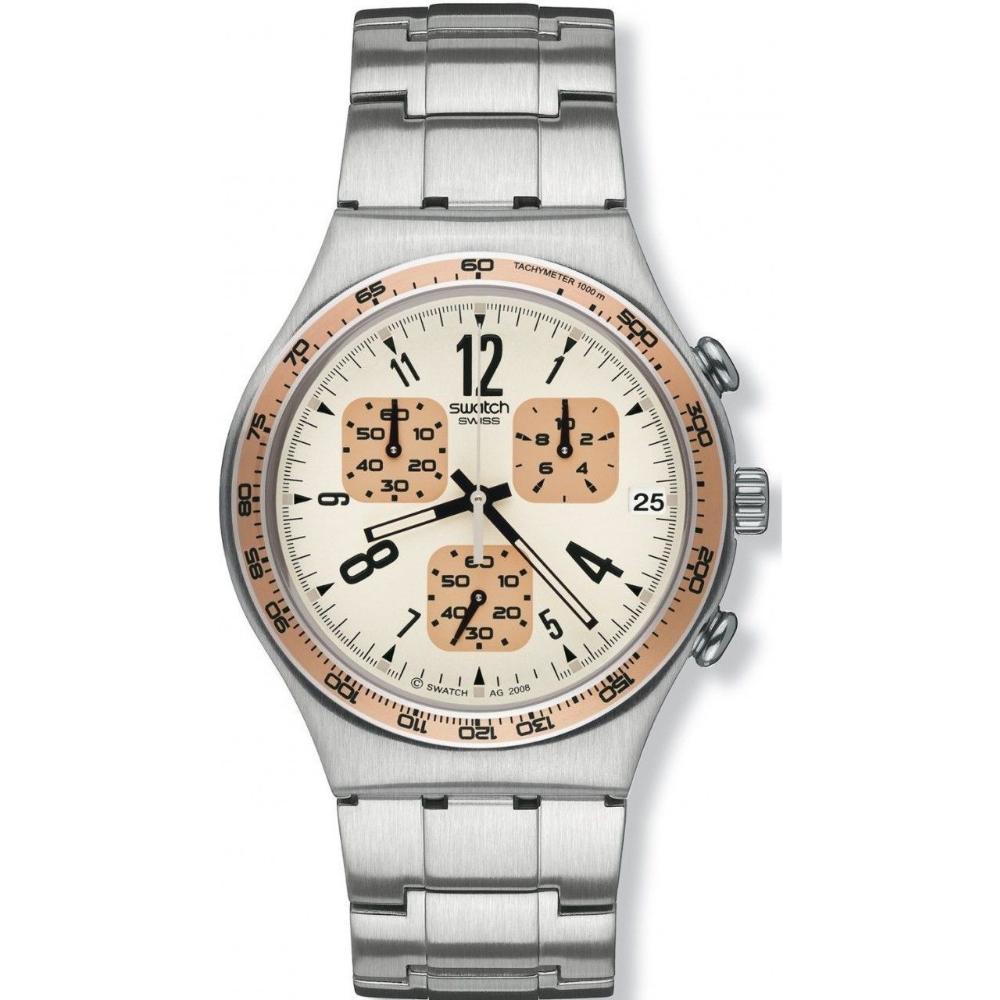 SWATCH Neutral Point Chronograph 40mm Silver Stainless Steel Bracelet YCS522G